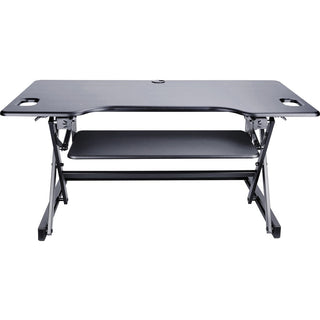 Lorell XL Adjustable Desk/Monitor Riser - 45 lb Load Capacity - 20" Height x 46" Width x 24" Depth - Desktop - Black