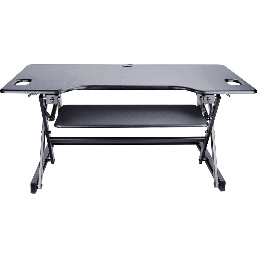 Lorell XL Adjustable Desk/Monitor Riser - 45 lb Load Capacity - 20" Height x 46" Width x 24" Depth - Desktop - Black