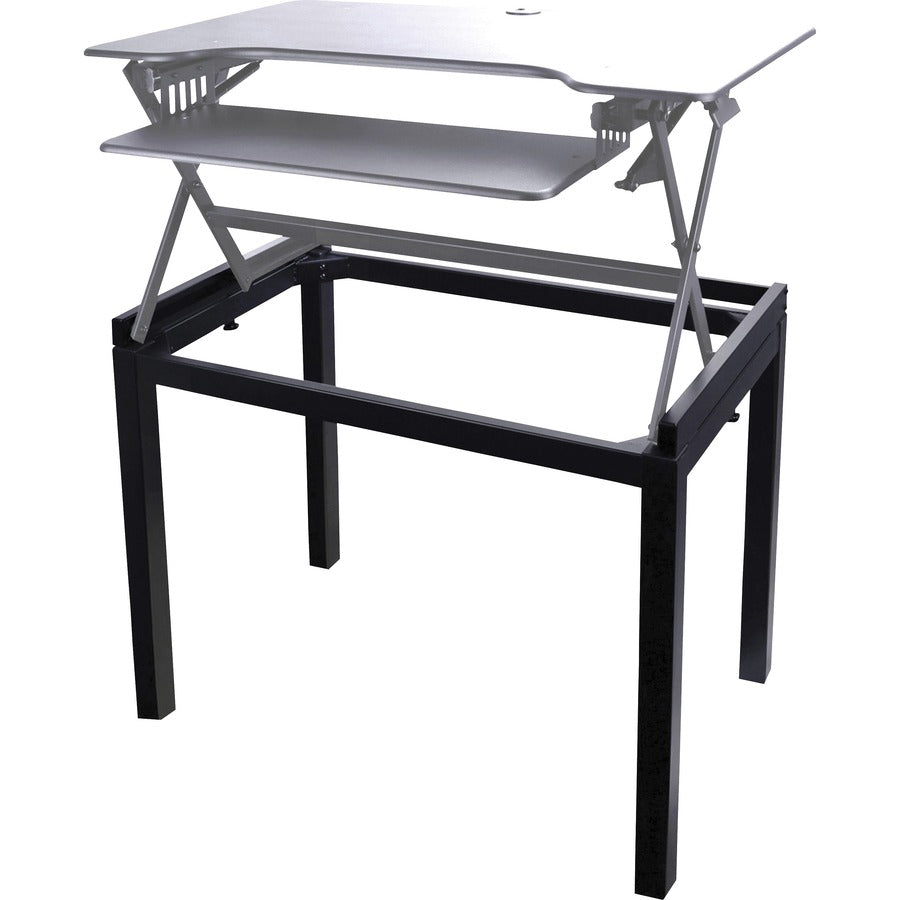 Lorell Adjustable Desk Riser Floor Stand - 29" Height x 36" Width x 22.8" Depth - Floor - Steel - Black