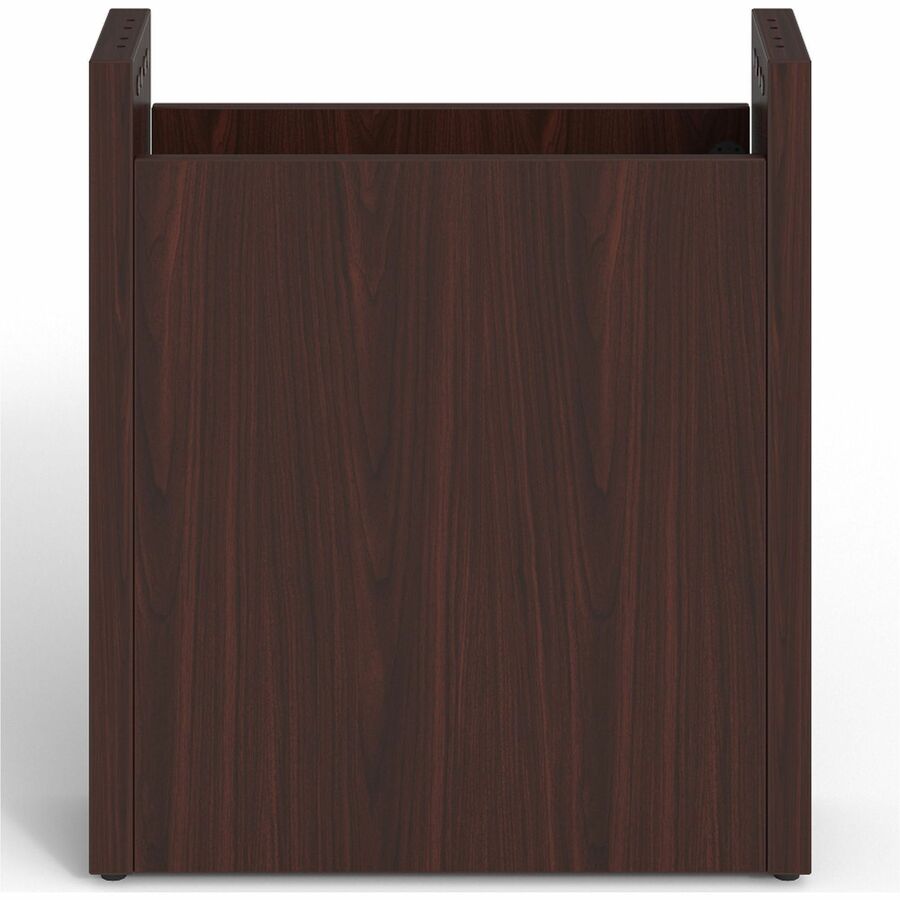 Lorell Prominence 2.0 Slim Modular Table Base - Mahogany Base - 28" Height x 24" Width x 8" Depth - Assembly Required - 1 Each
