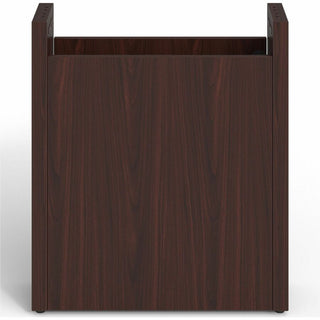 Lorell Prominence 2.0 Slim Modular Table Base - Mahogany Base - 28" Height x 24" Width x 8" Depth - Assembly Required - 1 Each