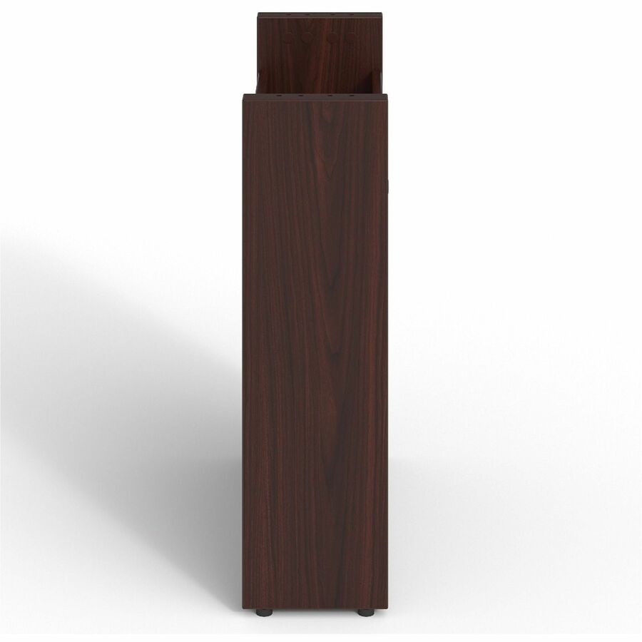 Lorell Prominence 2.0 Slim Modular Table Base - Mahogany Base - 28" Height x 24" Width x 8" Depth - Assembly Required - 1 Each