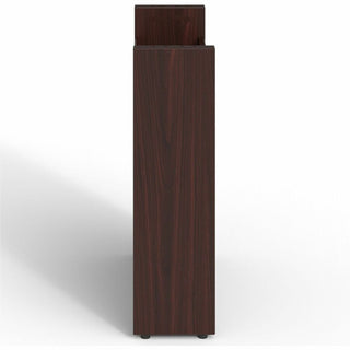 Lorell Prominence 2.0 Slim Modular Table Base - Mahogany Base - 28" Height x 24" Width x 8" Depth - Assembly Required - 1 Each