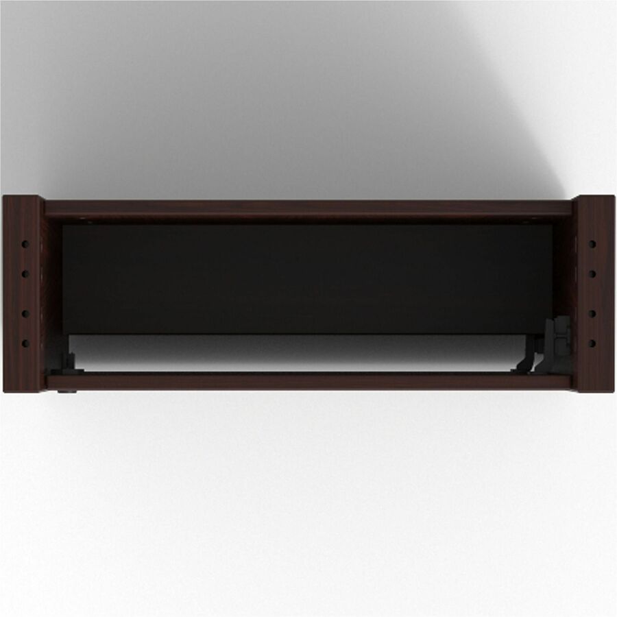 Lorell Prominence 2.0 Slim Modular Table Base - Mahogany Base - 28" Height x 24" Width x 8" Depth - Assembly Required - 1 Each