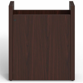 Lorell Prominence 2.0 Modular Table Base with Door - Mahogany Base - 28" Height x 24" Width x 8" Depth - Assembly Required - 1 Each