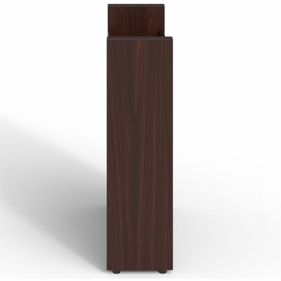 Lorell Prominence 2.0 Modular Table Base with Door - Mahogany Base - 28" Height x 24" Width x 8" Depth - Assembly Required - 1 Each