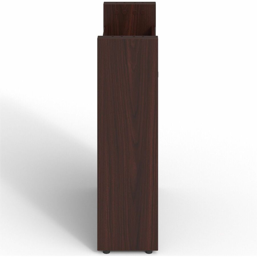 Lorell Prominence 2.0 Modular Table Base with Door - Mahogany Base - 28" Height x 24" Width x 8" Depth - Assembly Required - 1 Each