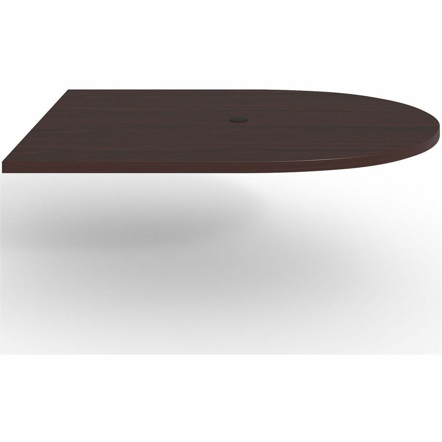 Lorell Prominence 2.0 Half-Racetrack Conference Tabletop - For - Table TopMahogany Racetrack, Laminated Top x 60" Table Top Width x 48" Table Top Depth x 1.50" Table Top Thickness - Assembly Required - 1 Each