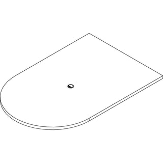 Lorell Prominence 2.0 Half-Racetrack Conference Tabletop - For - Table TopMahogany Racetrack, Laminated Top x 72" Table Top Width x 48" Table Top Depth x 1.50" Table Top Thickness - Assembly Required - 1 Each