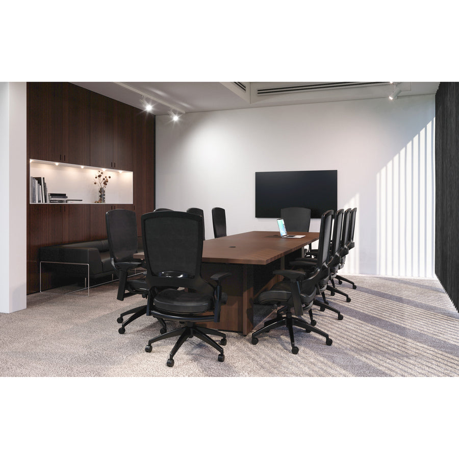Lorell Prominence 2.0 Rectangular Conference Tabletop - For - Table TopMahogany Rectangle, Laminated Top x 96" Table Top Width x 48" Table Top Depth x 1.50" Table Top Thickness - Assembly Required - 1 Each