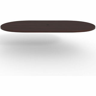 Lorell Prominence 2.0 Racetrack Conference Tabletop - For - Table TopMahogany Racetrack, Laminated Top x 96" Table Top Width x 48" Table Top Depth x 1.50" Table Top Thickness - Assembly Required - 1 Each
