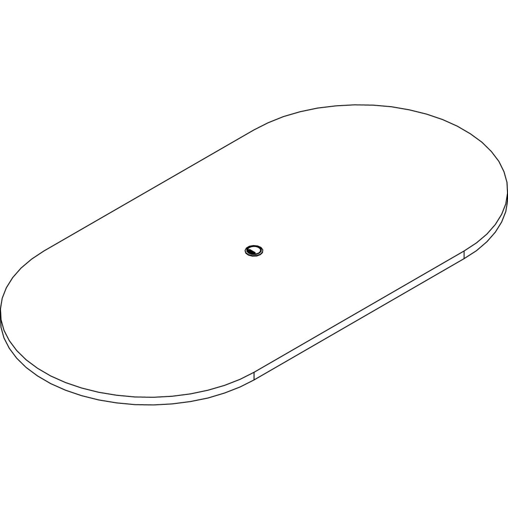 Lorell Prominence 2.0 Racetrack Conference Tabletop - For - Table TopMahogany Racetrack, Laminated Top x 96" Table Top Width x 48" Table Top Depth x 1.50" Table Top Thickness - Assembly Required - 1 Each