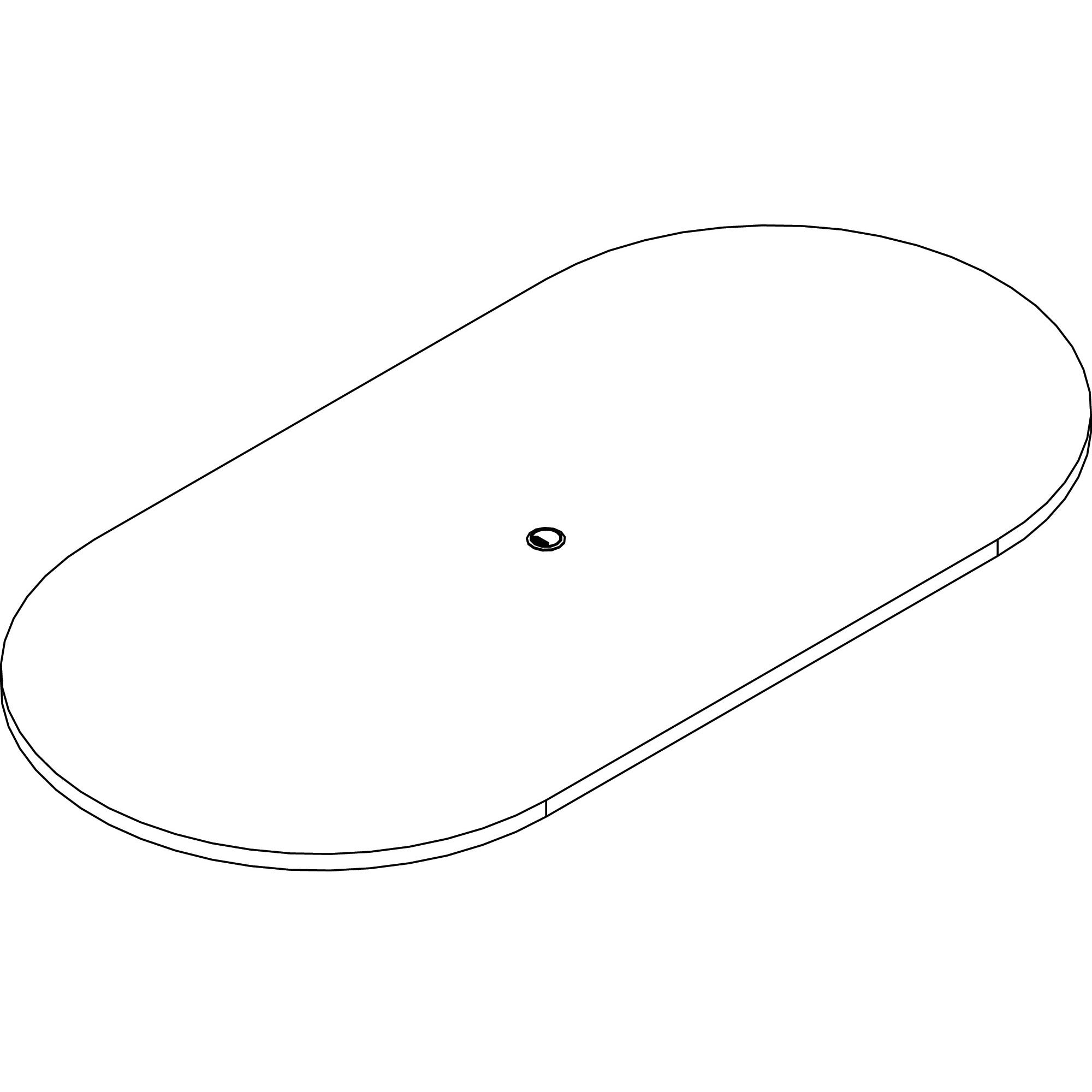 Lorell Prominence 2.0 Racetrack Conference Tabletop - For - Table TopMahogany Racetrack, Laminated Top x 96" Table Top Width x 48" Table Top Depth x 1.50" Table Top Thickness - Assembly Required - 1 Each