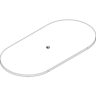 Lorell Prominence 2.0 Racetrack Conference Tabletop - For - Table TopMahogany Racetrack, Laminated Top x 96" Table Top Width x 48" Table Top Depth x 1.50" Table Top Thickness - Assembly Required - 1 Each