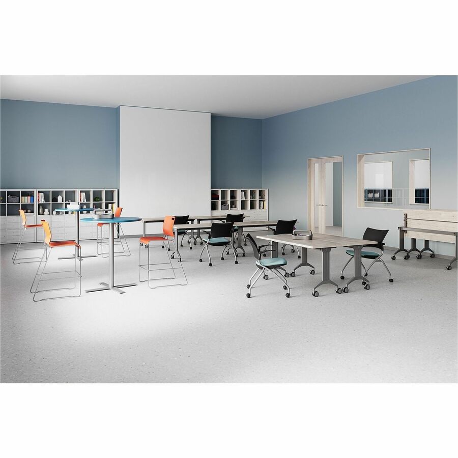 Special-T Link 72" Table Flip Base - Metallic Silver Flip Base - 27.75" Height x 17.50" Width x 69" Length - Assembly Required - 1 Each