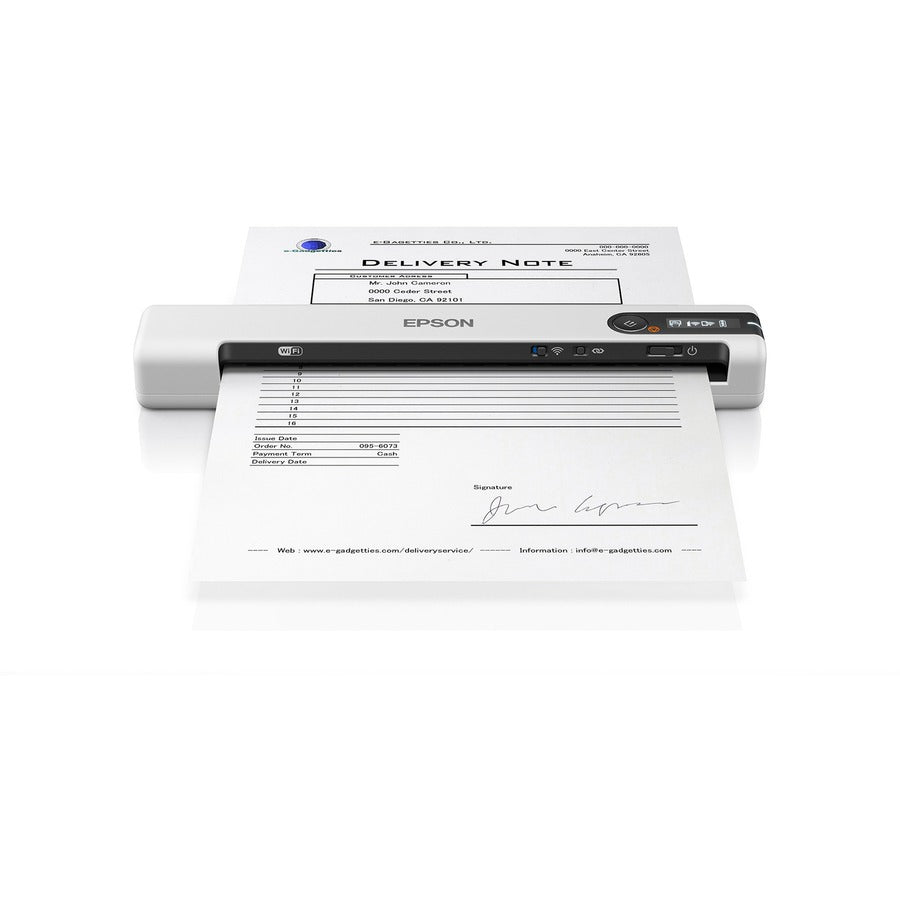DS-80W Wireless Portable Document Scanner, 600 dpi Optical Resolution, 1-Sheet Auto Document Feeder