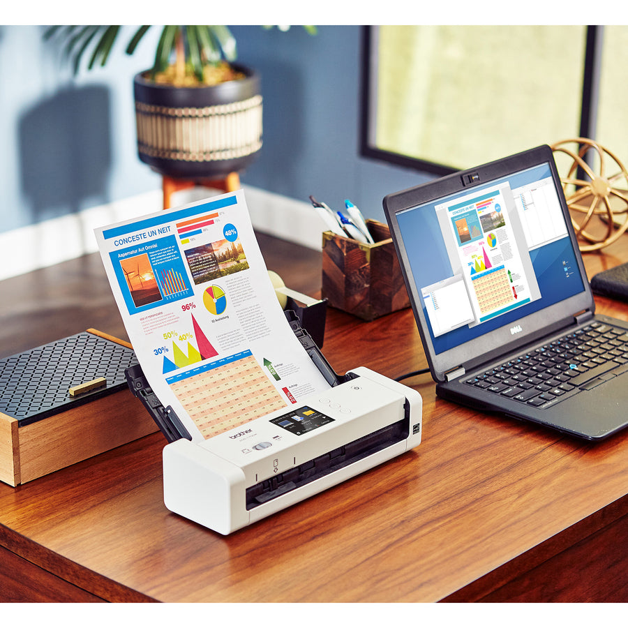 ADS1700W Wireless Compact Color Desktop Scanner with Duplex and Touchscreen