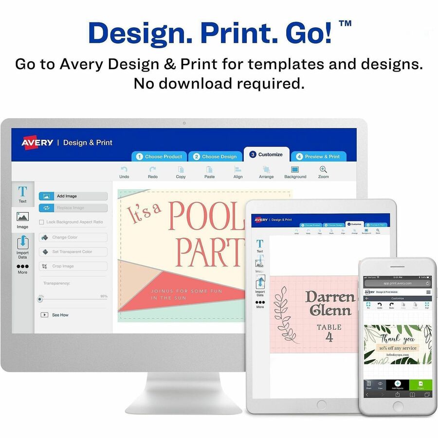 Printable Tickets with Tear-Away Stubs, 97 Bright, 65 lb Cover Weight, 8.5 x 11, White, 10 Tickets/Sheet, 50 Sheets/Pack