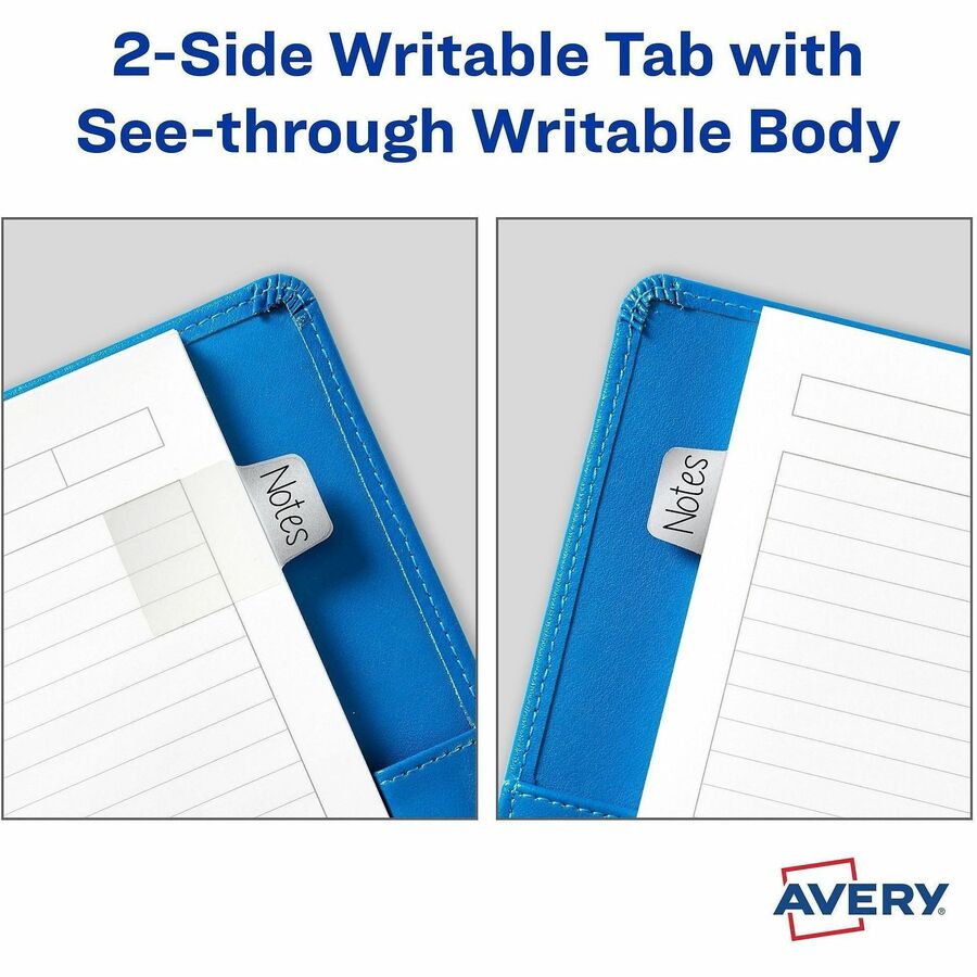 Avery UltraTabs Metallic Color 2-sided Mini Tabs - 40 Tab(s) - 1.50" Tab Height x 1" Tab Width - Clear Film, Gold Paper, Rose Gold, Copper Tab(s) - 40 / Pack