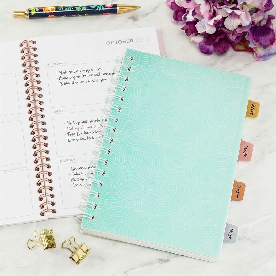 Avery UltraTabs Metallic Color 2-sided Mini Tabs - 40 Tab(s) - 1.50" Tab Height x 1" Tab Width - Clear Film, Gold Paper, Rose Gold, Copper Tab(s) - 40 / Pack