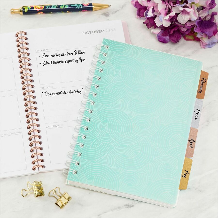 Avery UltraTabs Repositionable Margin Tabs - 24 Tab(s) - 1" Tab Height x 2.50" Tab Width - Clear Film, Gold Paper, Rose Gold, Copper Tab(s) - 24 / Pack