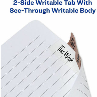 Avery UltraTabs Repositionable Margin Tabs - 24 Tab(s) - 1" Tab Height x 2.50" Tab Width - Clear Film, Gold Paper, Rose Gold, Copper Tab(s) - 24 / Pack