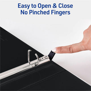 Heavy-Duty View Binder with DuraHinge and One Touch Slant Rings, 3 Rings, 0.5" Capacity, 11 x 8.5, Black