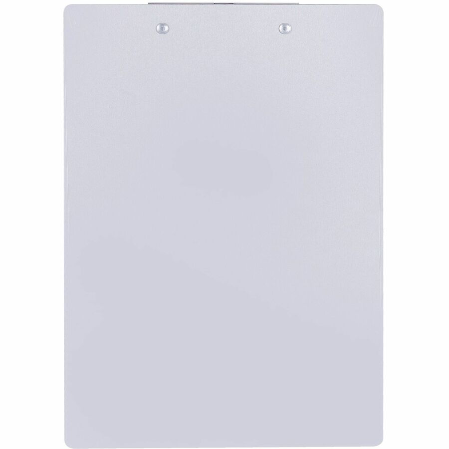 Business Source Aluminum Clipboard - 8 1/2" x 11" - Aluminum - Silver - 1 Each