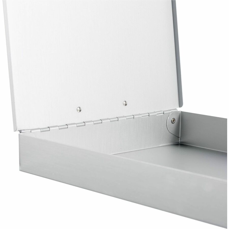 Business Source Storage Clipboard - Storage for 50 Document - 8 1/2" x 11" - Silver - 1 Each