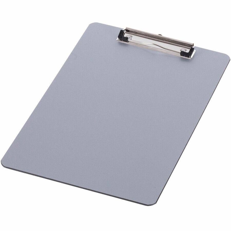 Business Source Plastic Clipboard - 8 1/2" x 11" - Plastic - Silver - 1 Each