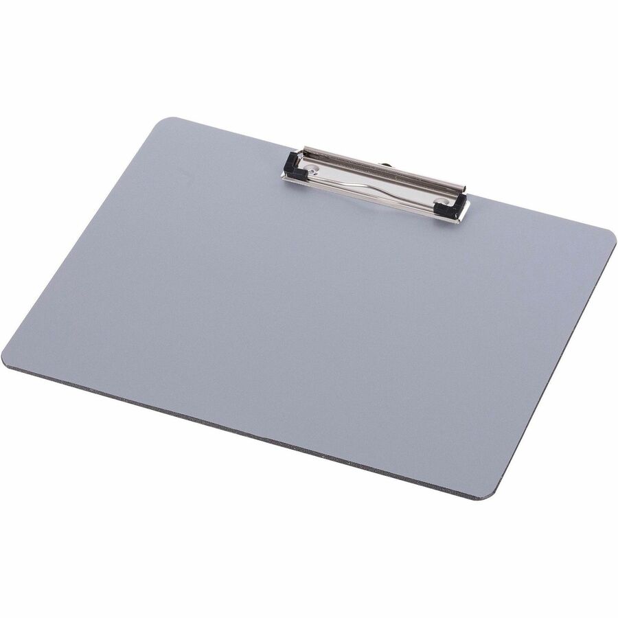 Business Source Landscape Plastic Clipboard - 8 1/2" x 11" - Plastic - Silver - 1 Each