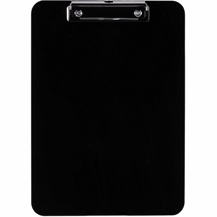 Business Source Shatterproof Clipboard - 8 1/2" x 11" - Plastic - Black - 1 Each