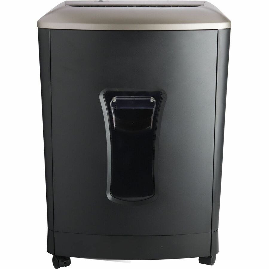 Business Source 6-gallon Bin Cross-cut Shredder - Non-continuous Shredder - Cross Cut - 16 Per Pass - for shredding Paper, Staples, CD, DVD, Credit Card - P-3 - 8.88" Throat - 10 Minute Run Time - 30 Minute Cool Down Time - 6 gal Wastebin Capacity -