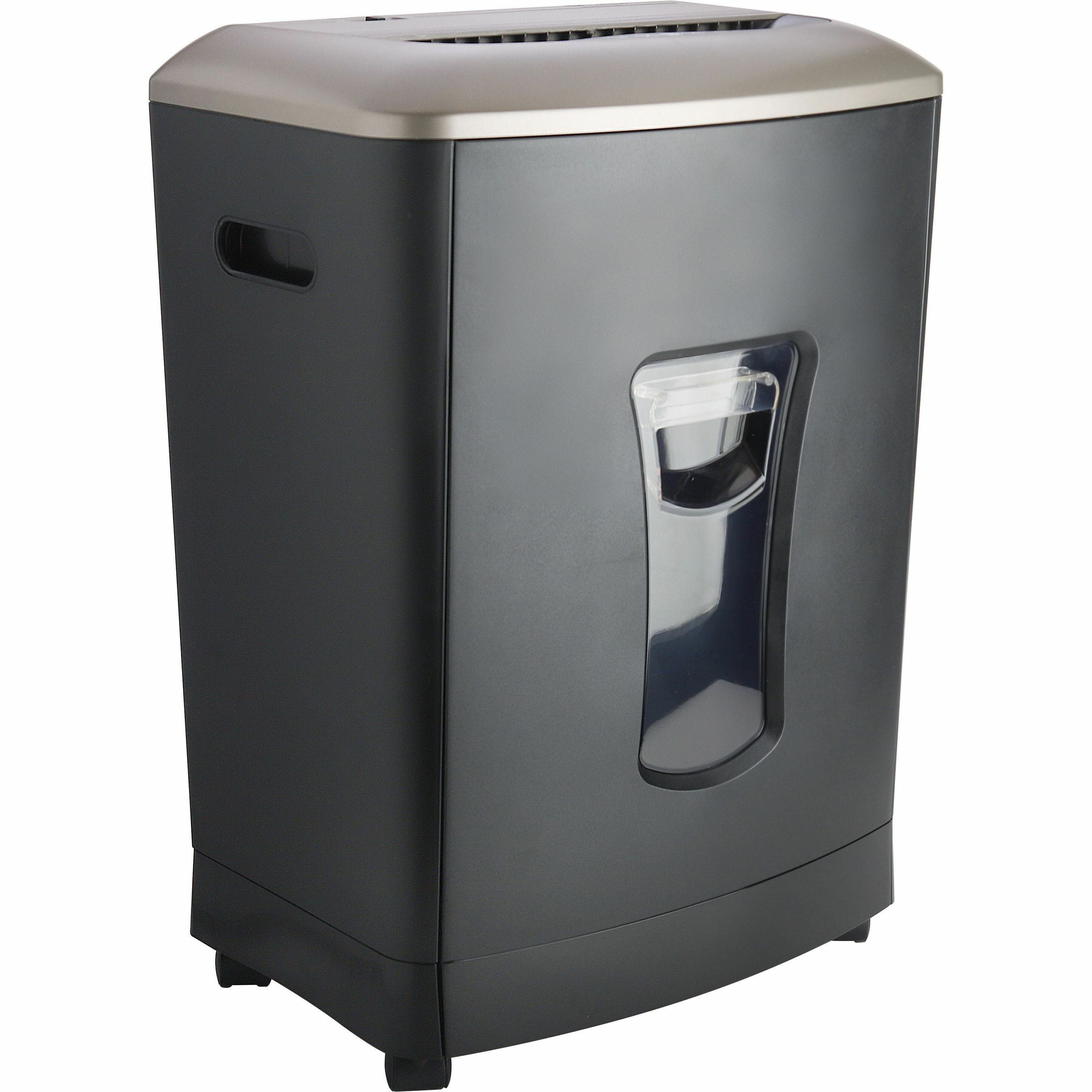 business-source-6-gallon-bin-cross-cut-shredder-non-continuous-shredder-cross-cut-16-per-pass-for-shredding-paper-staples-cd-dvd-credit-card-p-3-888-throat-10-minute-run-time-30-minute-cool-down-time-6-gal-wastebin-capacity-_bsn70120 - 6