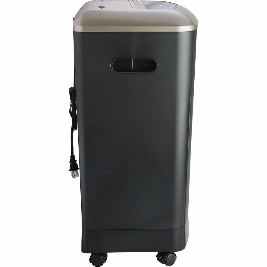 Business Source 6-gallon Bin Cross-cut Shredder - Non-continuous Shredder - Cross Cut - 16 Per Pass - for shredding Paper, Staples, CD, DVD, Credit Card - P-3 - 8.88" Throat - 10 Minute Run Time - 30 Minute Cool Down Time - 6 gal Wastebin Capacity -