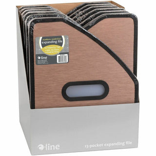 C-Line Letter Expanding File - 8 1/2" x 11" - 13 Pocket(s) - Bronze - 1 Each