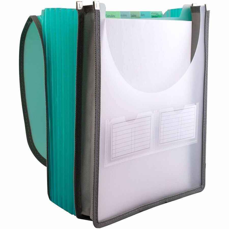 C-Line CLI-58700 Letter Organizer Folder - 8 1/2" x 11" - 400 Sheet Capacity - 7 Front, Internal Pocket(s) - Assorted - 1 Each