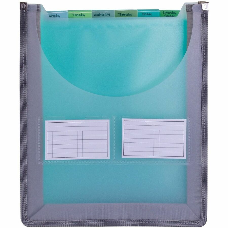 C-Line CLI-58700 Letter Organizer Folder - 8 1/2" x 11" - 400 Sheet Capacity - 7 Front, Internal Pocket(s) - Assorted - 1 Each