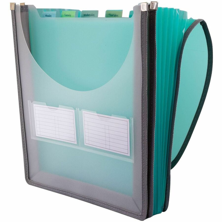 C-Line CLI-58700 Letter Organizer Folder - 8 1/2" x 11" - 400 Sheet Capacity - 7 Front, Internal Pocket(s) - Assorted - 1 Each