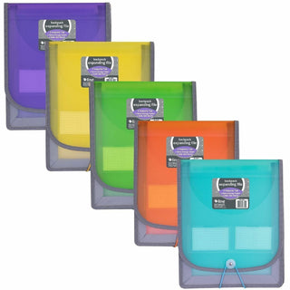 C-Line CLI-58700 Letter Organizer Folder - 8 1/2" x 11" - 400 Sheet Capacity - 7 Front, Internal Pocket(s) - Assorted - 1 Each