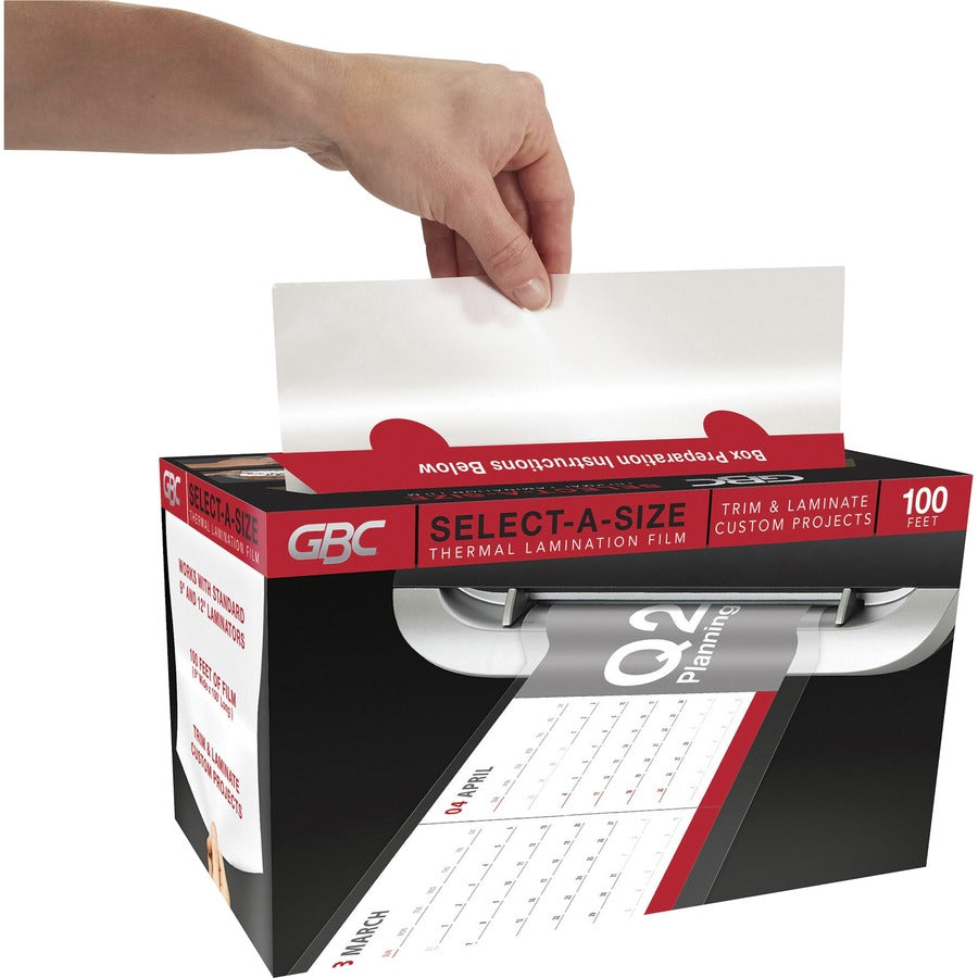 gbc-select-a-size-thermal-lamination-film-sheet-size-supported-012-thickness-laminating-pouch-sheet-size-9-width-x-100-ft-length-for-id-badge-clear-1-roll_gbc39069 - 3