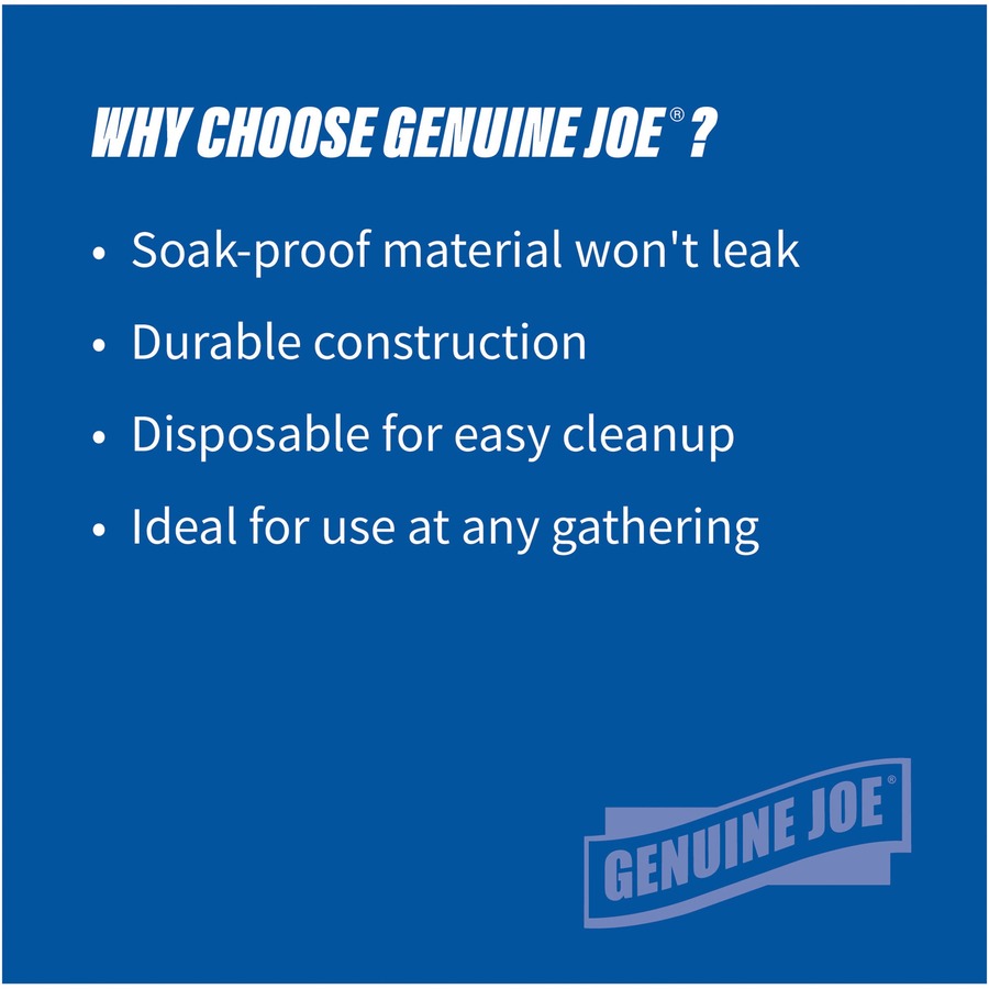 Genuine Joe 10" Printed Paper Plates - Disposable - Multi - 125 / Pack