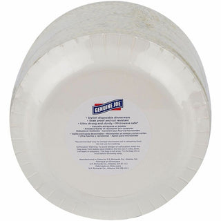 Genuine Joe 9" Printed Paper Plates - Disposable - Assorted - 125 / Pack