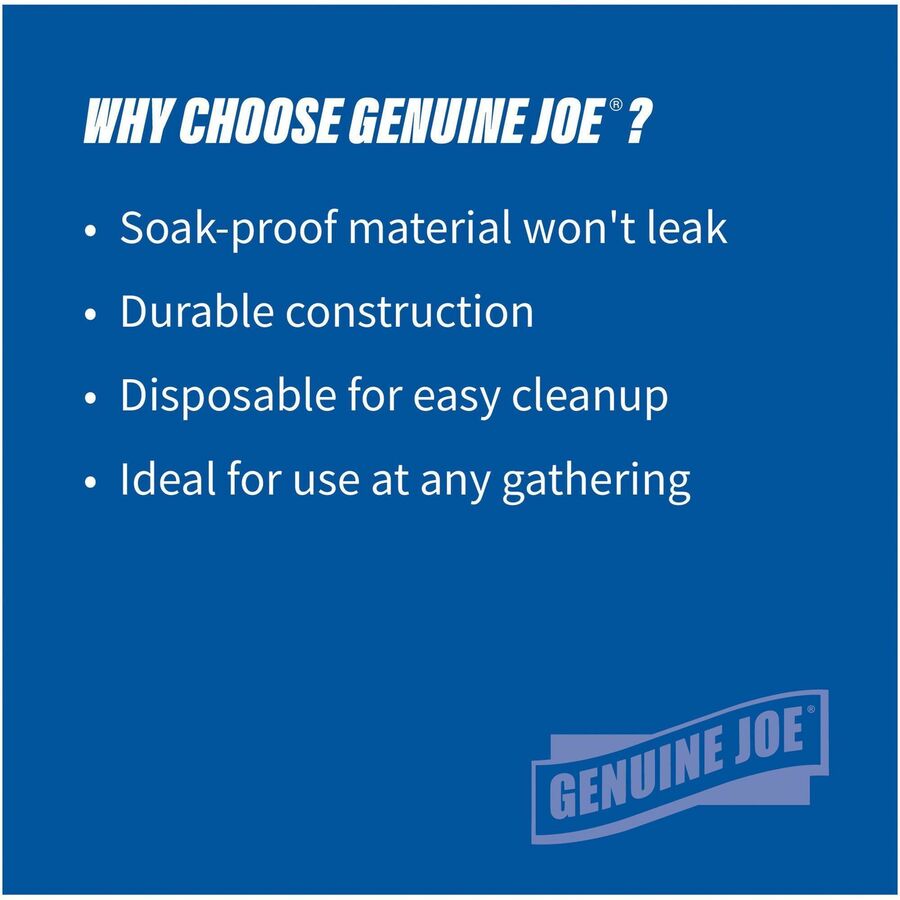 Genuine Joe 9" Printed Paper Plates - Disposable - Assorted - 125 / Pack