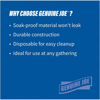 Genuine Joe 9" Printed Paper Plates - Disposable - Assorted - 125 / Pack