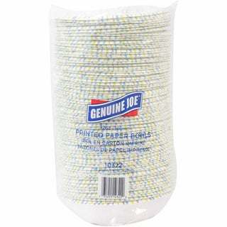 Genuine Joe 12 oz Paper Bowls - Disposable - Multi - 125 / Pack
