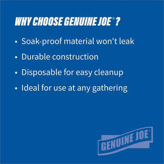 Genuine Joe 12 oz Paper Bowls - Disposable - Multi - 125 / Pack
