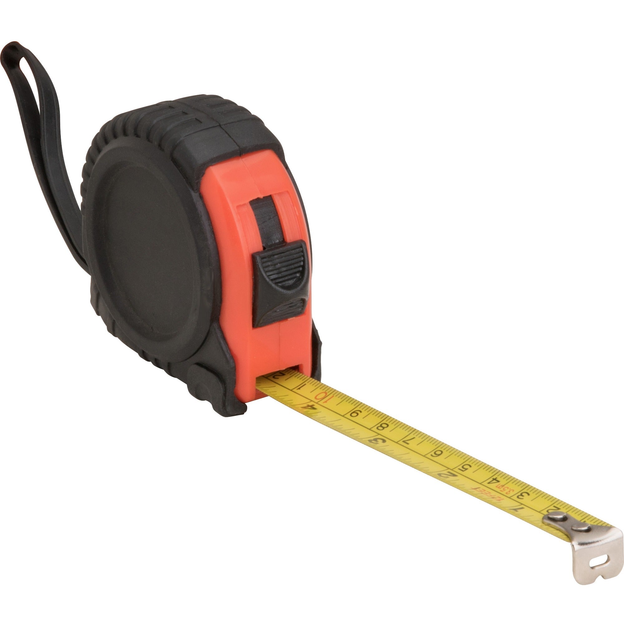 genuine-joe-tape-measure-12-ft-length-imperial-measuring-system-1-each-red-black_gjo11972 - 1