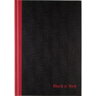 Hardcover Casebound Notebooks, SCRIBZEE Compatible, 1-Subject, Wide/Legal Rule, Black Cover, (96) 9.75 x 6.75 Sheets