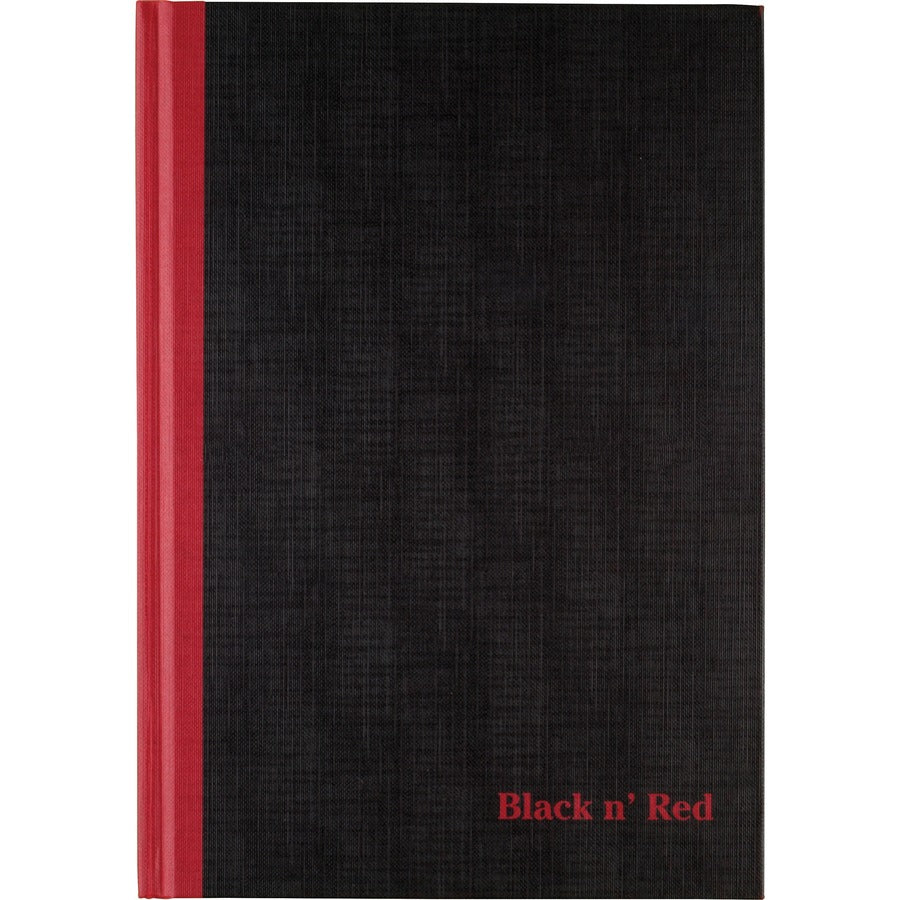 Hardcover Casebound Notebooks, SCRIBZEE Compatible, 1-Subject, Wide/Legal Rule, Black Cover, (96) 9.75 x 6.75 Sheets